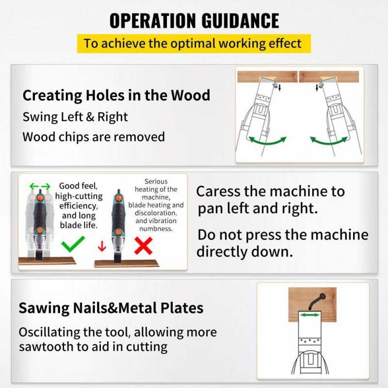 Saws & Accessories | 100PCS Oscillating Saw Blades, Quick Release Multitool Blades Kit, HCS Tool Blades for Wood Plastic Metal Nails Bolts, Compatible with Dewalt Dremel Fein Worx Bosch Makita Milwaukee Power Tools Saws & Accessories