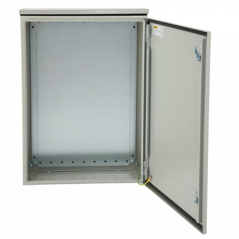 Electrical Boxes & Panels & Fittings | Electrical Enclosure, 24x16x8in, Tested to UL Standards NEMA 4 Outdoor Enclosure, IP65 Waterproof & Dustproof Cold-Rolled Carbon Steel Hinged Junction Box for Outdoor Indoor Use, with Rain Hood Electrical Electrical Boxes & Panels & Fittings