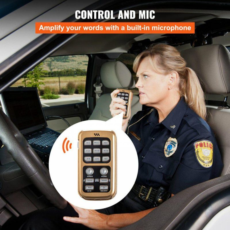 Electrical Tools | 400W 8 Sound Loud Car Warning Alarm Police Fire Horn PA Speaker MIC System Electrical Electrical Tools