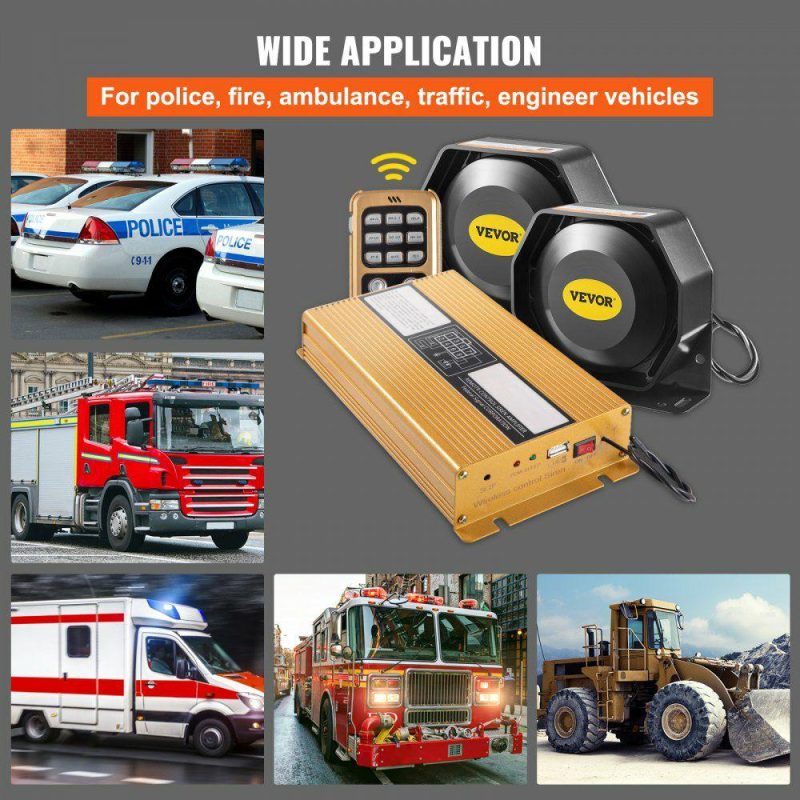 Electrical Tools | 400W 8 Sound Loud Car Warning Alarm Police Fire Horn PA Speaker MIC System Electrical Electrical Tools