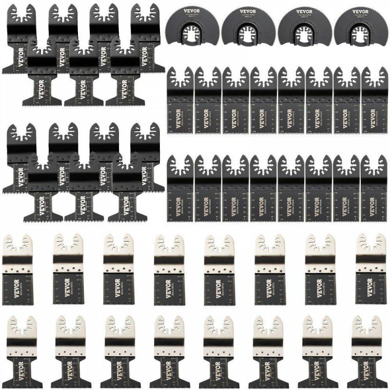 Saws & Accessories | 50 PCS Oscillating Saw Blades, Quick Release Multitool Blades Kit, HCS Tool Blades for Wood Plastic Metal Nails Bolts, Compatible with Dewalt Dremel Fein Worx Bosch Makita Milwaukee Power Tools Saws & Accessories