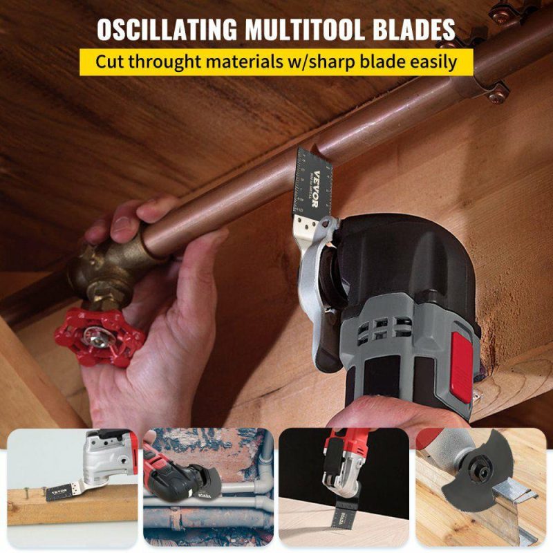 Saws & Accessories | 50 PCS Oscillating Saw Blades, Quick Release Multitool Blades Kit, HCS Tool Blades for Wood Plastic Metal Nails Bolts, Compatible with Dewalt Dremel Fein Worx Bosch Makita Milwaukee Power Tools Saws & Accessories