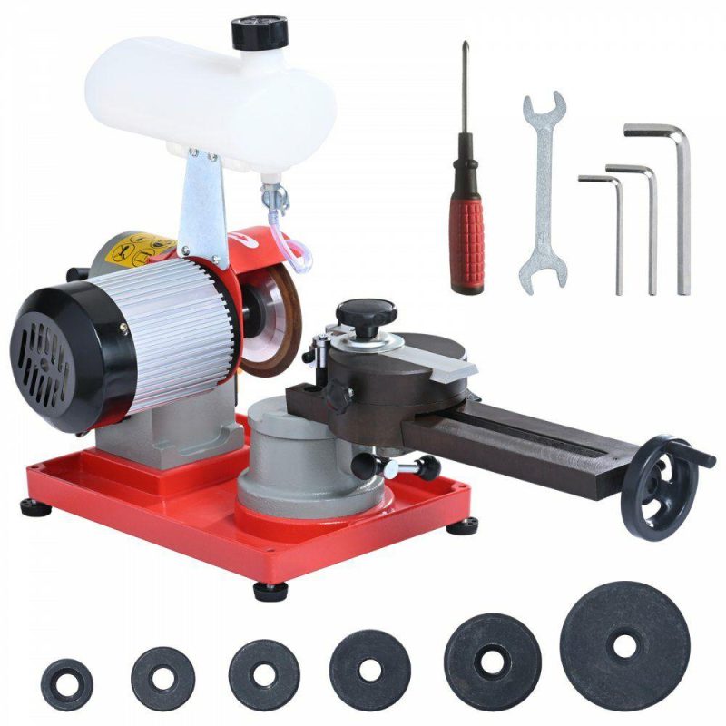 Saws & Accessories | Circular Saw Blade Sharpener, 370W Saw Blade Grinding with Water Injection, Water Injection Circular Saw Blade Sharpening & 6 Saw Centerings, 5-inch Grinding Wheel for Carbide Tipped Saw Blades Power Tools Saws & Accessories