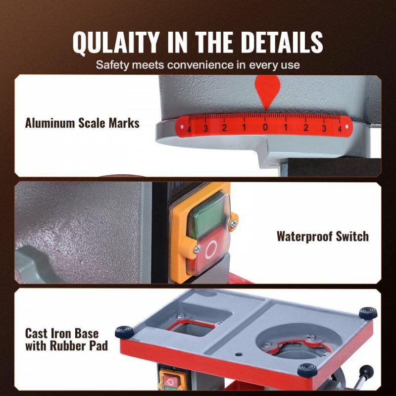 Saws & Accessories | Circular Saw Blade Sharpener, 370W Saw Blade Grinding with Water Injection, Water Injection Circular Saw Blade Sharpening & 6 Saw Centerings, 5-inch Grinding Wheel for Carbide Tipped Saw Blades Power Tools Saws & Accessories