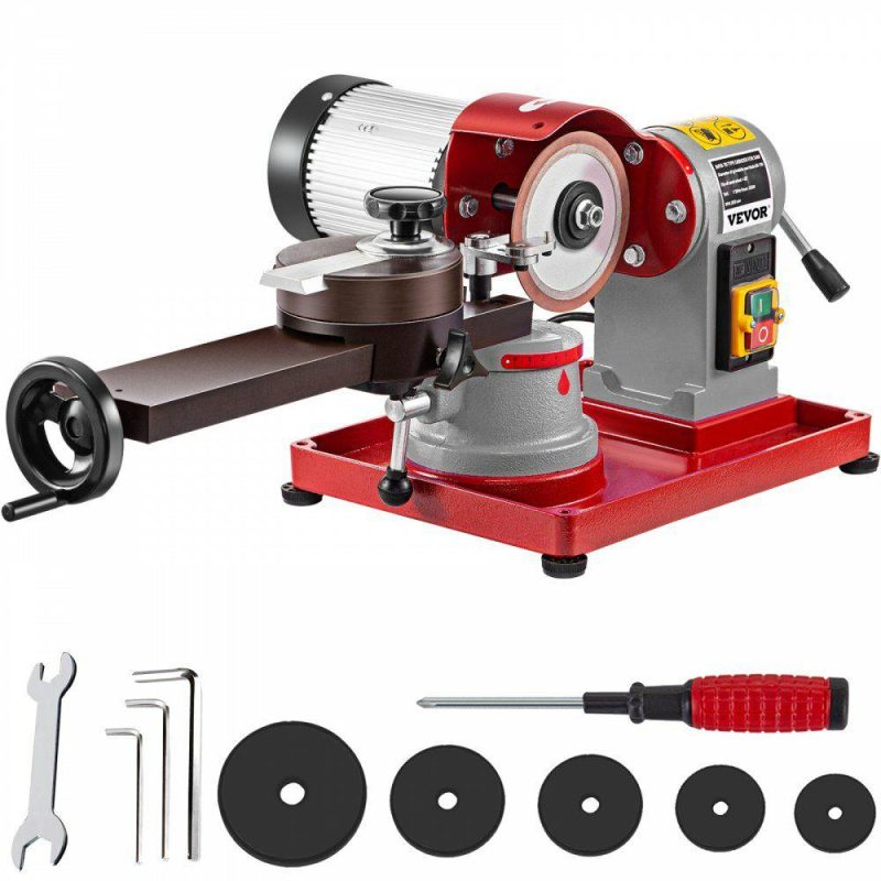 Saws & Accessories | Circular Saw Blade Sharpener 5″ Grinding Wheel Size, Rotary Angle Mill Grinding Machine 370W, Saw Blade Sharpener Machine for Carbide Tipped Saw Blades Power Tools Saws & Accessories