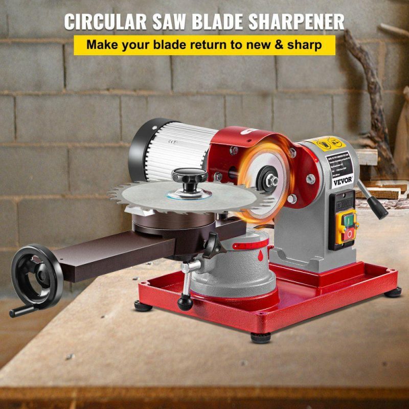 Saws & Accessories | Circular Saw Blade Sharpener 5″ Grinding Wheel Size, Rotary Angle Mill Grinding Machine 370W, Saw Blade Sharpener Machine for Carbide Tipped Saw Blades Power Tools Saws & Accessories