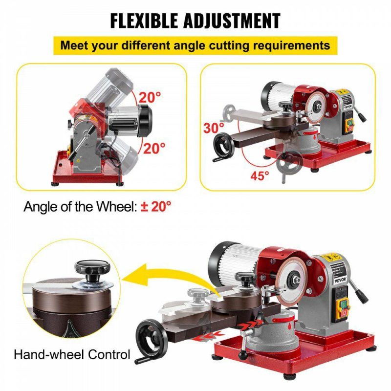 Saws & Accessories | Circular Saw Blade Sharpener 5″ Grinding Wheel Size, Rotary Angle Mill Grinding Machine 370W, Saw Blade Sharpener Machine for Carbide Tipped Saw Blades Power Tools Saws & Accessories